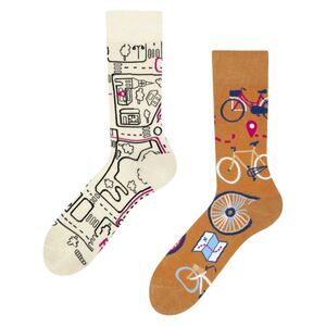 Dedoles City Bike Socks Mens 10-12 Beige Brown Cotton Blend Regular Casual